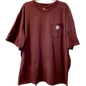 CARHARTT Men’s Short Sleeve Original Fit T-Shirt Maroon 2XL